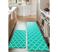 Homergy Tapetes Antifatiga para Cocina 2 Piezas, Tapetes de Espuma de Memoria, Cómodos, Tapetes de Escritorio, Casa, Oficina, Cuarto de Lavado, Impermeables y Ergonómicos, 44x76 y 44x150 cm