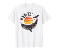Homero Alaska Camiseta gráfica económica, Hombre, Blanco, M