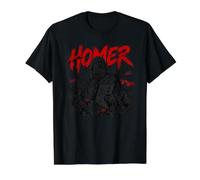 Homero Antiguo Poeta Griego Odisea Ilíada Saga Camiseta gráfica económica, Hombre, Negro, M