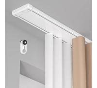 HOMEry - Guía de techo flexible de aluminio de doble vía para divisor de habitación, dormitorio, caravana, ducha, 13 pies/4 m
