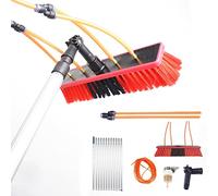 HOMEs Kit de cepillo de limpieza para paneles solares y poste alimentado por agua con cepillo giratorio para una limpieza y mantenimiento eficiente del hogar
