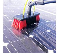 HOMEs Kit de cepillo de limpieza, poste de alimentación de agua de 9 m con manguera de 30 pies para panel solar, ventana, limpieza de canalones, cepillo giratorio para un uso doméstico eficiente