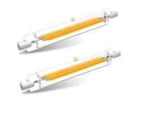 Homesally Bombilla LED R7S 118mm 20W Regulable con Filamento COB, Tipo Chip, Lineal, Doble Extremo, 200W, Reemplazo de Halógeno, 360 Grados para Reflector,Warm White,118mm 20W 2Pcs