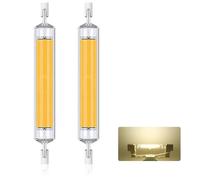 Homesally Bombillas LED R7S 118mm Regulables, 30W Equivalentes a Una Bombilla Halógena 300W, Sin Parpadeo, Blanco Cálido 3000K, 3000LM, CA 220-240V, ángulo de Haz de 360°,Natural White,118mm 2Pcs