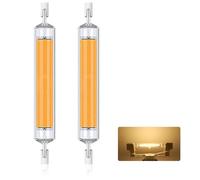 Homesally Bombillas LED R7S 118mm Regulables, 30W Equivalentes a Una Bombilla Halógena 300W, Sin Parpadeo, Blanco Cálido 3000K, 3000LM, CA 220-240V, ángulo de Haz de 360°,Warm White,118mm 2Pcs