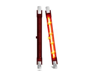 Homesally R7S Bombilla Calefactora de Rubí, Lámpara Infrarroja Halógena 118mm 500W Regulable, 254mm R7S Bombillas de Calentamiento Rojo, Lámpara Reflectora Incandescente Lineal,118mm,300W 2 Packs