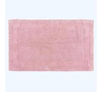 HOMESCAPES Alfombra de baño extra grande, lujosa de 1600 g/m², 100% algodón súper suave, reversible, antideslizante, lavable, superabsorbente, de secado rápido, rosa suave, alfombra de baño, 70 x 120