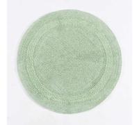 HOMESCAPES - Alfombra redonda para baño, lujosa de 1600gsm, extra suave 100% algodón, alfombra de baño reversible antideslizante, lavable, superabsorbente, de secado rápido, alfombra redonda para baño
