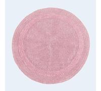 HOMESCAPES - Alfombra redonda para baño, lujosa de 1600gsm, extra suave 100% algodón, reversible, alfombra de baño antideslizante, lavable, superabsorbente, de secado rápido, alfombra redonda para