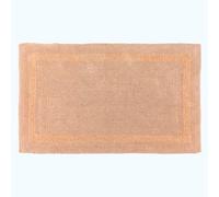 HOMESCAPES Alfombrilla de baño extragrande, 1600 g/m², súper suave, 100 % algodón, reversible, antideslizante, lavable, súper absorbente, de secado rápido, color melocotón, 70 x 120 cm