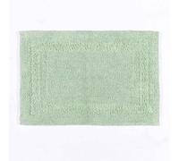 HOMESCAPES Alfombrilla de baño extragrande de 1600 g/m², súper suave, 100% algodón, reversible, antideslizante, lavable, súper absorbente, secado rápido, 70 x 120 cm, verde salvia