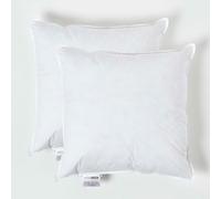 HOMESCAPES Cojín relleno de plumas de pato y algodón, cojín para cubrir 40 x 40 cm, juego de 2