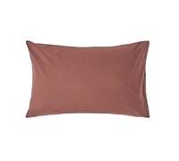 HOMESCAPES Funda de Almohada Estandar estilo-Housewife-50 x 75 cm de Color Chocolate en 100% Algodon Egipcio Densidad de 60 Hilos/cm²