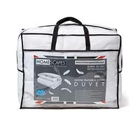 HOMESCAPES Juego de 2 edredones de Plumas y plumón de Ganso 230x220 cm, edredones Naturales 4 Estaciones 4.5 + 9.5 TOG