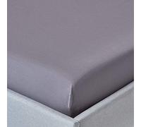 HOMESCAPES Sábana bajera ajustable de 12 pulgadas, tamaño King, 200 hilos, equivalente a 400 hilos, algodón egipcio puro, con falda totalmente elástica