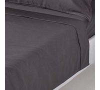 HOMESCAPES Sábana encimera 100% algodón Egipcio 1000 Hilos 275 x 275 Color Gris Obscuro