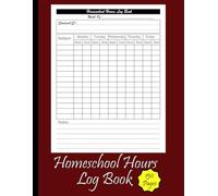 Homeschool Hours Log Book: Track Daily Learning Hours, Attendance Progress Organized Record Keeping