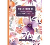 Homeschool Mama Planner 2025-2026: Weekly & Monthly Class Organizer Lesson Plan and Record Book | Pretty Flowers Design