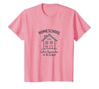 Homeschool Mom: Los Pijamas Son el Uniforme Cita Divertida Camiseta, Niños, Rosado, 12 años