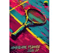 Homeschool Planner 2026 2027: Tennis, a study organizer for students with an annual calendar, daily schedule, weekly notes sections, and more.