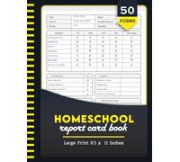 Homeschool Report Card Book: Homeschool Progress Report for Teachers | Student Grade & Attendance Tracker (50 Forms)
