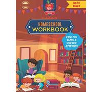 Homeschool Workbook Age 7-8 Grade 2: A workbook of English, Math & Art activities for homeschooling kids aged 7-8 (Grade 2)