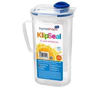 HOMESHOPA - Jarra de agua para puerta de refrigerador con asa, 1 paquete de 2 litros rectangular de almacenamiento de agua líquida, jarra de plástico sin BPA con tapa abatible, a prueba de fugas y