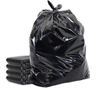 HOMESmith Bolsas de basura extra grandes y extra resistentes, color negro, paquete de 20