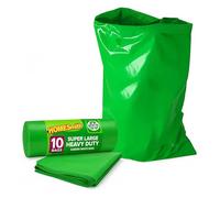 HOMESmith Bolsas de escombros grandes y resistentes para constructores y bricolaje, paquete de 10, color verde