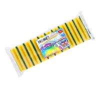 HOMESmith Esponja Grande Resistente para Fregar, Esponja de Doble Cara para Lavar Platos y Limpieza de Cocina, baño y hogar (Paquete de 10), Color Amarillo y Verde