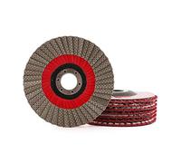 HOMESOM 5 Pulgadas 4pcs 60/100 / 200/400 Grano Muelas de Lijado de Solapa Disco Abrasivo para Amoladora Angular Almohadilla de Lijado de Diamante