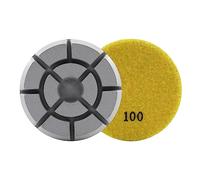 HOMESOM Almohadilla de pulido de piso de 4 pulgadas, 3 unidades, uso en seco y húmedo, disco de lijado de piedra de mármol, granito, almohadillas de molienda de grano 100