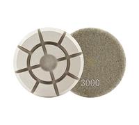 HOMESOM Almohadilla de pulido de piso de 4 pulgadas, 3 unidades, uso en seco y húmedo, disco de lijado de piedra de mármol, granito, almohadillas de molienda de grano 3000