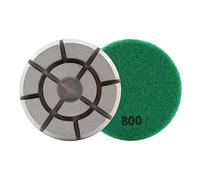 HOMESOM Almohadilla de pulido de piso de 4 pulgadas, 3 unidades, uso en seco y húmedo, disco de lijado de piedra de mármol, granito, almohadillas de molienda de grano 800