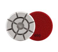 HOMESOM Almohadilla de pulido de piso de 4 pulgadas, 3 unidades, uso en seco y húmedo, disco de lijado de piedra de mármol, granito, almohadillas de molienda de grano 400