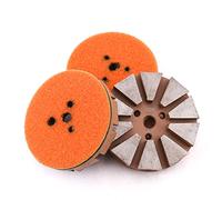 HOMESOM Almohadilla de pulido de suelo de diamante de metal de 3 pulgadas para azulejos, piedra, mármol, hormigón, granito (grano 200-3 piezas)