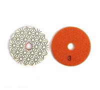 HOMESOM Almohadillas de pulido de diamante de 3 pasos de 100 mm Uso húmedo flexible para herramienta de pulido de granito Molienda de hormigón de mármol