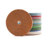 HOMESOM Almohadillas de pulido de diamante de fibra de esponja de 4 pulgadas para pulir húmedo usando almohadillas de pulido de mármol de granito de piedra 7 unids/set