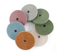 HOMESOM Almohadillas de pulido de diamante de fibra de esponja de 5 pulgadas Disco de lijado de uso húmedo Granito de concreto Mármol Limpieza de rueda de pulido Grit 300-10000 7pcs