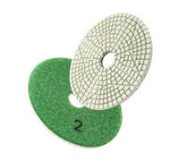 HOMESOM - juego de almohadillas de pulido de 4 pulgadas y 3 pasos, en seco y húmedo, almohadillas de pulido de diamante de 3 pasos para granito, cuarzo, mármol, hormigón, 3 piezas (paso 2)