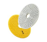 HOMESOM - juego de almohadillas de pulido de 4 pulgadas y 3 pasos, en seco y húmedo, almohadillas de pulido de diamante de 3 pasos para granito, cuarzo, mármol, hormigón, 3 piezas (paso 1)