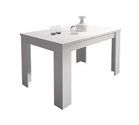 HomeSouth Mesa de Comedor Extensible, Modelo Corfu, Color Blanco, Medidas Mesa: 138-198 cm Largo x 88 cm Ancho x 76 cm Alto