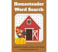 Homestead Word Search Puzzle Book: Word Searches with Easy to Read Print about Homesteading, Homesteader Gifts, Farmer and more. (6x9 inches, 110 ... Vacations, Holidays, Get Well and Free Times!