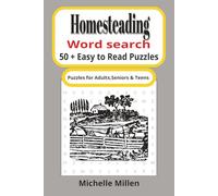 Homesteading: Homesteading themed large print word search book 50+ puzzles with answers 110 pages 6x9 inches for adults seniors and teens