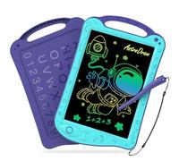 HOMESTEC AstroDraw Juguetes para niños, tableta de dibujo LCD, pintura de escritura doodle pizarra mágica, temáticos espaciales regalo juguetes niñas y niños 2 3 4 5 6 años infantiles (Azul/Púrpura)
