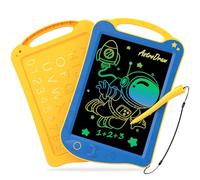 HOMESTEC AstroDraw Tableta escritura color - juguetes, pizarra mágica infantil no parar de dibujar, juegos educativos para niños de 2 a 6 años tablero de dibujo (Azul/Amarillo)