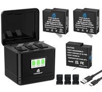 Homesuit Insta 360 Ace - Batería de repuesto de 1800 mAh, 3 piezas y tres ranuras, kit cargador LCD para cámara Insta360 Ace Pro/Insta360 Ace, incluye caja de batería con memoria tarjeta SD