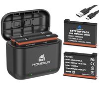 Homesuit Insta 360 X3 Batería 1800 mAh y USB LED Cargador Kit de construcción con ranura para tarjeta de memoria Compatible con cámara Insta360 X3 Hasta 80 min Tiempo de grabación adicional (2