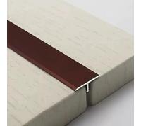 HOMET - Barra de transición para suelo de moldura interior, tira de umbral laminada para puerta, tiras de cubierta de costura plana para baldosas/madera, oro súper estrecho