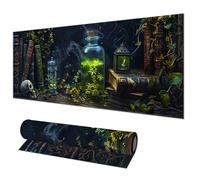 HOMETITUTE Alfombrilla de ratón grande de 31.5 x 11.8 pulgadas, alfombrilla de ratón para juegos, alquimia, arte botánico, fantasía, antideslizante, protector de escritorio, alfombrilla de mouse XL